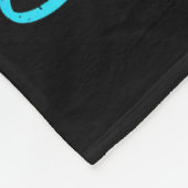 Zelfmoordbewustzijn Turquoise & Paarse Lint Steun  Fleece Deken (Hoek)