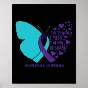 Zelfmoordbewustzijn voor mannen en vrouwen vlinder poster