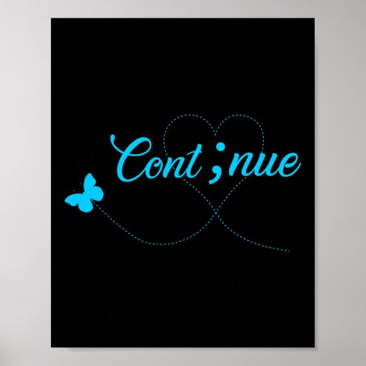 Zelfmoordbewustzijn voor vrouwen Gift Continue Sem Poster (Voorkant)