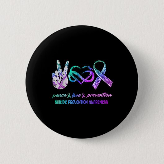 Zelfmoordbewustzijn Vredesliefhebbers Ronde Button 5,7 Cm (Voorkant)