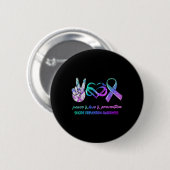 Zelfmoordbewustzijn Vredesliefhebbers Ronde Button 5,7 Cm (Voorkant /achterkant)