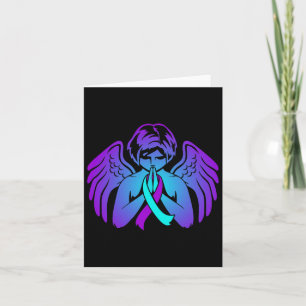 Zelfmoordbewustzijn Wings Angel Ribbon Happy Suppo Kaart