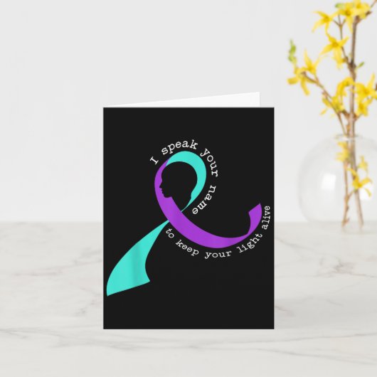 Zelfmoordbewustzijn Zelfmoordpreventie Steun Overl Kaart (Gele Bloem)