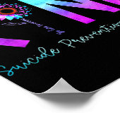 Zelfmoordbewustzijn Zelfmoordpreventie Zelfmoord W Poster (Hoek)