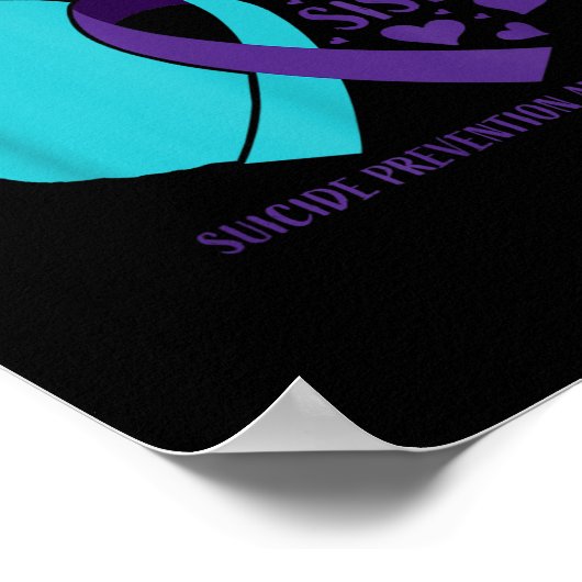 Zelfmoordbewustzijn Zus Liefdevolle Herinnering Ze Poster (Hoek)