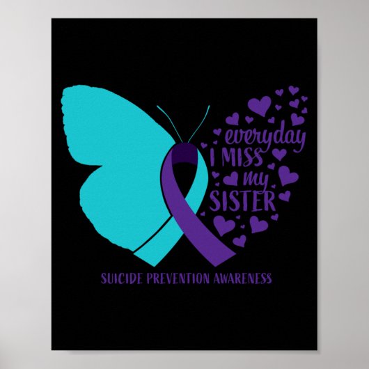 Zelfmoordbewustzijn Zus Liefdevolle Herinnering Ze Poster (Voorkant)