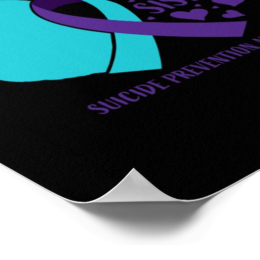 Zelfmoordbewustzijn Zus Lieve Herinnering Zelfmoor Poster (Hoek)