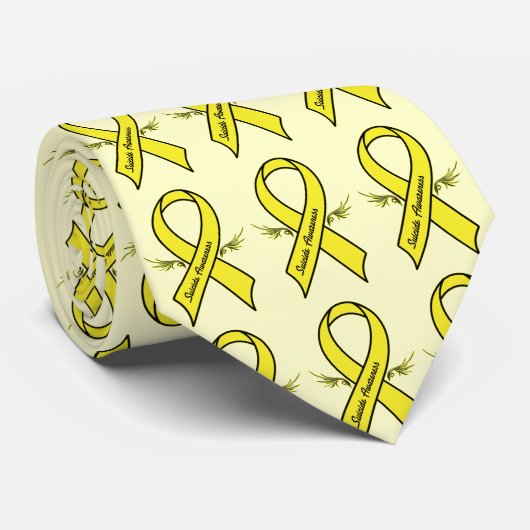 Zelfmoordbewustzijnscultuur met vleugels stropdas (Opgerold)