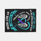 Zelfmoordbewustzijnsshirt Beste vriend preventie s Fleece Deken (Voorkant (Horizontaal))