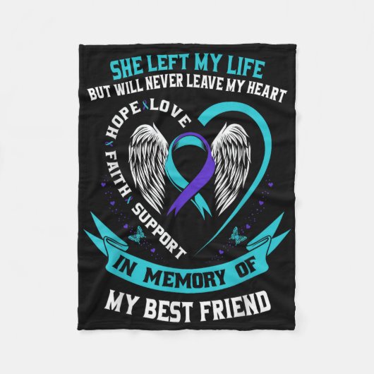 Zelfmoordbewustzijnsshirt Beste vriend preventie s Fleece Deken (Voorkant)