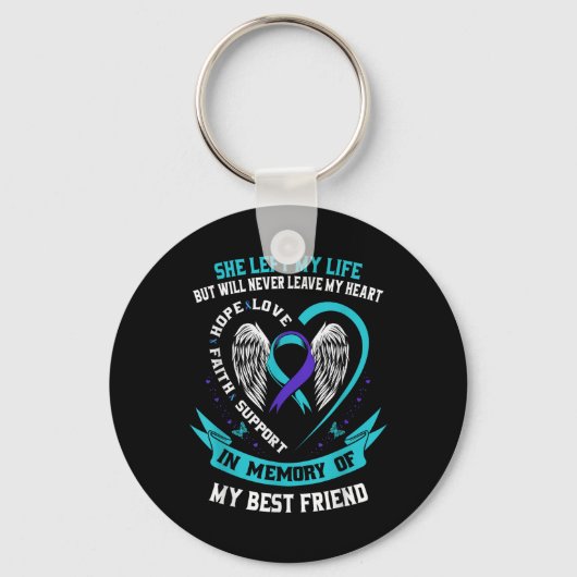 Zelfmoordbewustzijnsshirt Beste vriend preventie s Sleutelhanger (Voorkant)