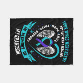 Zelfmoordbewustzijnsshirt Kleinzoon Preventie Fleece Deken (Voorkant (Horizontaal))