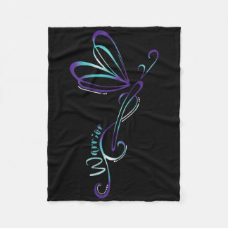 Zelfmoorddepressie Dragonfly-preventie Fleece Deken