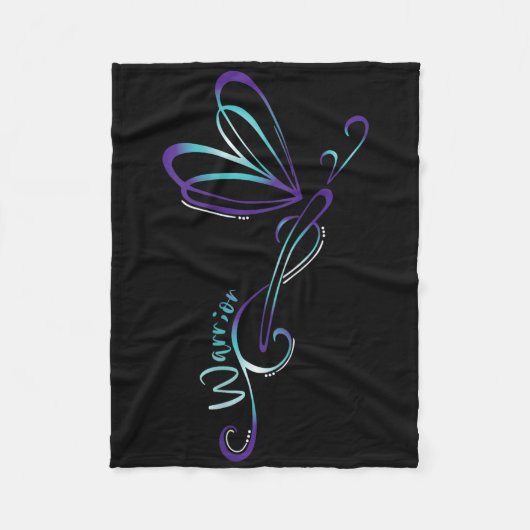 Zelfmoorddepressie Dragonfly-preventie Fleece Deken (Voorkant)