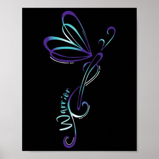 Zelfmoorddepressie Dragonfly-preventie Poster (Voorkant)