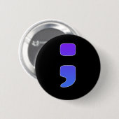 Zelfmoordpijn; Semicolon Suicide Prevention Aware Ronde Button 5,7 Cm (Voorkant /achterkant)