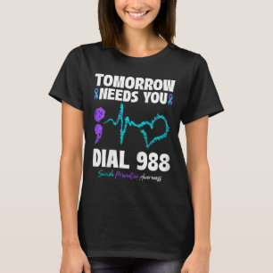 Zelfmoordpreventie 988 heeft je morgen mentaal nod t-shirt