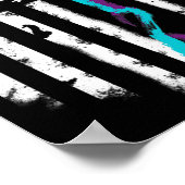 Zelfmoordpreventie Amerikaanse vlag bewustzijnslin Poster (Hoek)