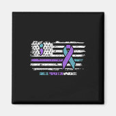 Zelfmoordpreventie Amerikaanse vlag Zelfmoordbewus Magneet (Voorkant)