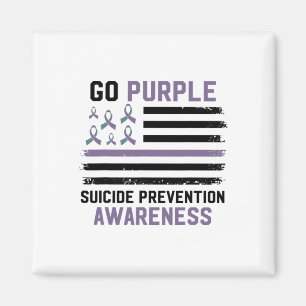 Zelfmoordpreventie Amerikaanse vlag Zelfmoordbewus Magneet