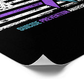 Zelfmoordpreventie Amerikaanse vlag Zelfmoordbewus Poster (Hoek)