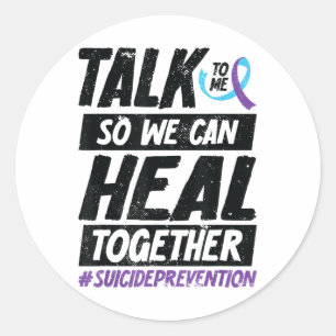 Zelfmoordpreventie Awareness 988 Mental Health Sup Ronde Sticker