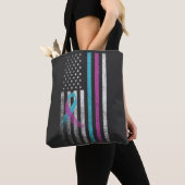 Zelfmoordpreventie Awareness Lint Amerikaans Tote Bag (Dichtbij)