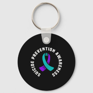 Zelfmoordpreventie Awareness Ribbon Pocket Design Sleutelhanger