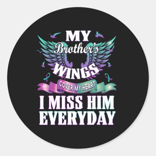 Zelfmoordpreventie Bewustheid ik juffrouw mijn Bro Ronde Sticker (Voorkant)