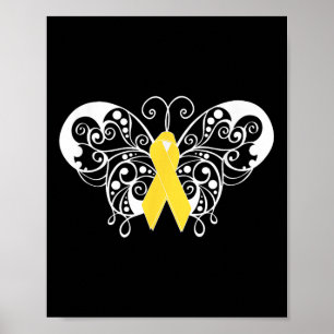 Zelfmoordpreventie Bewustheid T Shirt Geel lint Poster