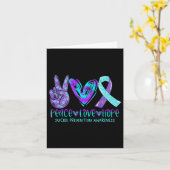 Zelfmoordpreventie Bewustheid Vredesliefdeshoop Me Kaart (Gele Bloem)