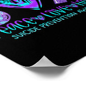 Zelfmoordpreventie Bewustheid Vredesliefdeshoop Me Poster (Hoek)