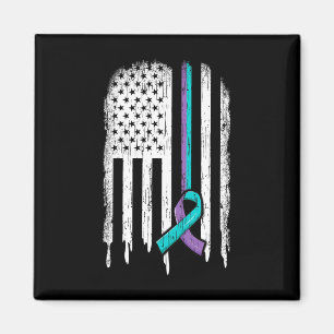 Zelfmoordpreventie Bewustmaking Amerikaanse vlag R Magneet