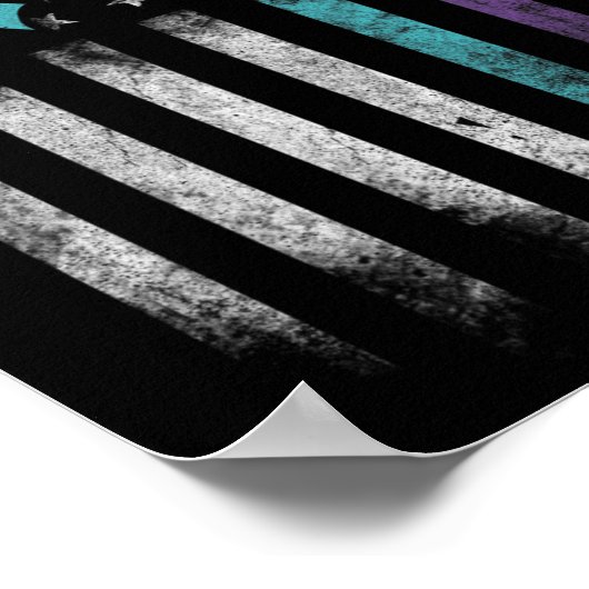 Zelfmoordpreventie Bewustmaking Amerikaanse vlag R Poster (Hoek)