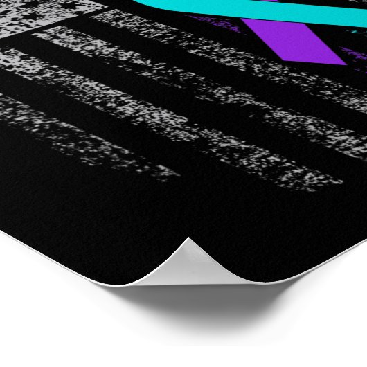 Zelfmoordpreventie Bewustmaking Amerikaanse vlag R Poster (Hoek)