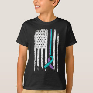 Zelfmoordpreventie Bewustmaking Amerikaanse vlag R T-shirt