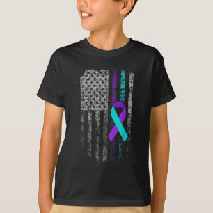 Zelfmoordpreventie Bewustmaking Amerikaanse vlag R T-shirt