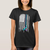 Zelfmoordpreventie Bewustmaking Amerikaanse vlag R T-shirt (Voorkant)