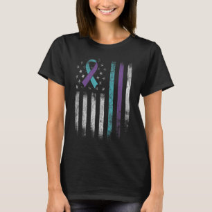 Zelfmoordpreventie Bewustmaking Amerikaanse vlag R T-shirt