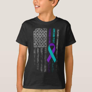 Zelfmoordpreventie Bewustmaking Amerikaanse vlag R T-shirt