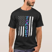 Zelfmoordpreventie Bewustmaking Amerikaanse vlag s T-shirt (Voorkant)