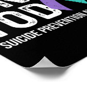 Zelfmoordpreventie Bewustmaking Blauwgroen en Paar Poster (Hoek)