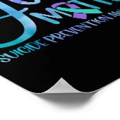 Zelfmoordpreventie Bewustmaking Blauwgroen en Paar Poster (Hoek)