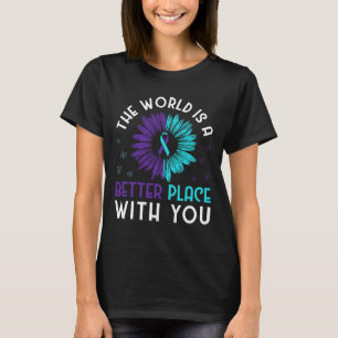 Zelfmoordpreventie Bewustmaking Blauwgroen en Paar T-shirt