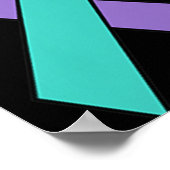 Zelfmoordpreventie Bewustmaking Blauwgroen Paars l Poster (Hoek)