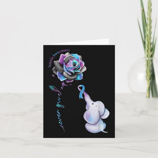 Zelfmoordpreventie Bewustmaking Bloem- olifantenri Kaart (Voorkant)