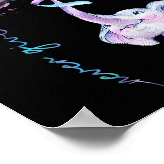 Zelfmoordpreventie Bewustmaking Bloem- olifantenri Poster (Hoek)