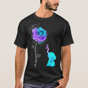 Zelfmoordpreventie Bewustmaking Bloem- olifantenri T-shirt