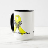 Zelfmoordpreventie Bewustmaking Butterfly Ribbon M Mok (Voorkant links)