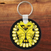 Zelfmoordpreventie Bewustmaking Cirkel van konijne Sleutelhanger (Voorkant)